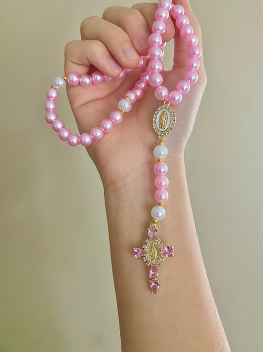 Chapelet Céleste Rose